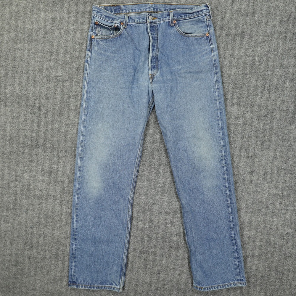 Vintage Levis 501XX Mens Jeans 36x32 Blue Original Fit Straight Leg Button Fly‎